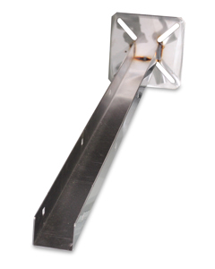 End profile SST with bottom plate for plastic panel 51mm